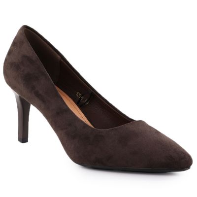 Chocolate suede women's pumps, Sergio Leone 1336