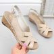 18. Rieker W RKR682 comfortable leather sandals beige