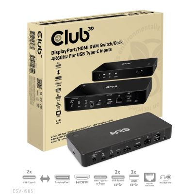 2. CLUB3D CSV-1585 KVM Switch Black