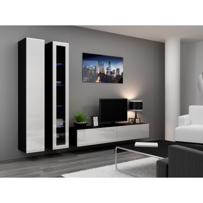 13. VIGO full display cabinet '180' 180/40/30 black/white half