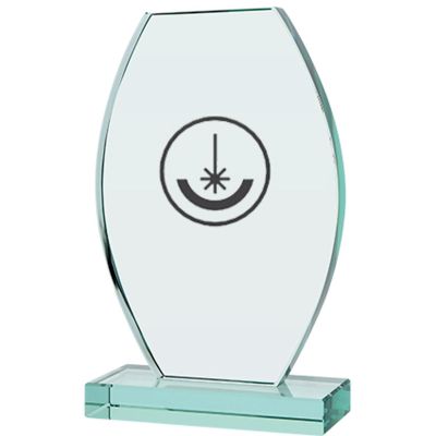 3. Engraved glass trophy with case