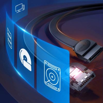 12. Ugreen SATA 3.0 cable 0.5m black (US217)