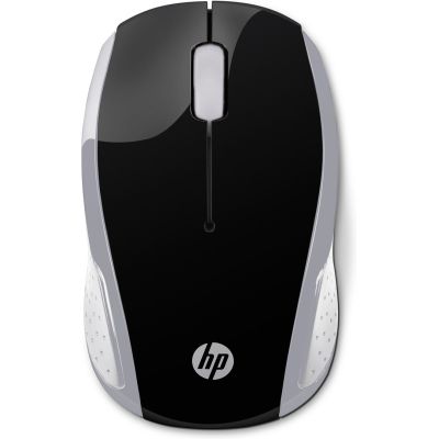 HP Maus 200 Kabellos USB-A 3-Tasten Silver/Schwarz