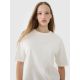 3. Women's oversize plain T-shirt 4F 4FRSS25TTSHF2694-11S