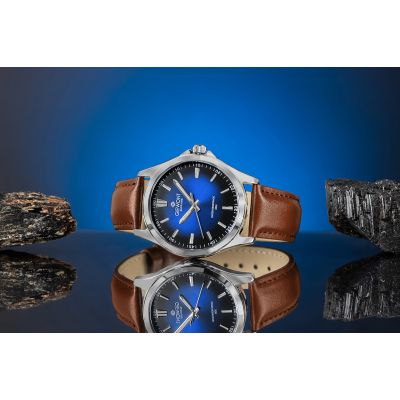 5. Giewont Elegance Sapphire Brown Blue Men's Watch GW5160-A4