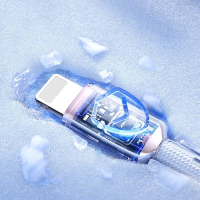 13. Joyroom S-A42 Crystal-Clear Series 3A USB-A - Lightning cable 1.2m - white