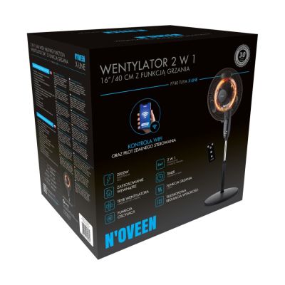 14. NOVEEN F740 16”/40cm 2-in-1 fan with heating function