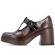 3. Women's brown high heel shoes Rieker 58053-25