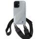 2. BMW M Edition Carbon Stripe & Strap iPhone 16 Case - Gray