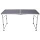 5. FOLDABLE CAMPING TABLE 120X60X70/62/55CM GRAY