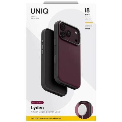 6. Uniq Lyden DS Magclick Charging Case for iPhone 18 Pro / 17 Pro - Burgundy