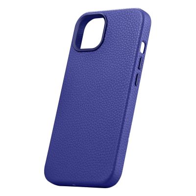 7. iCarer Litchi Premium Leather Case iPhone 14 Magnetic Leather Case with MagSafe Dark Blue (WMI14220709-DB)