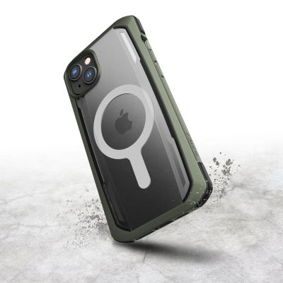 5. Raptic X-Doria Secure Case iPhone 14 with MagSafe armored cover green