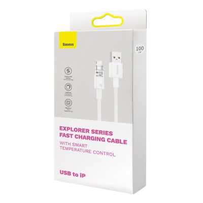 5. Baseus Explorer Series cable USB - Lightning 2.4A 2 m white (CATS010102)