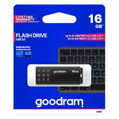 5. GoodRam UME3 UME3-0160K0R11 pendrive (16GB; USB 3.0; black)