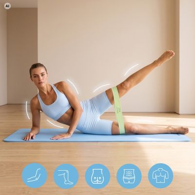 2. Spokey JUICY heavy resistance training band with anti-slip structure