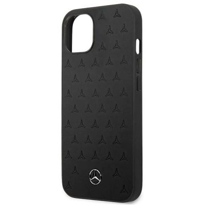 6. Mercedes Leather Stars Pattern Case for iPhone 13 mini - Black