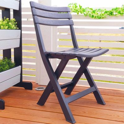 36. SET OF 4 FOLDABLE PLASTIC CATERING CHAIRS KOMODO ANTHRACITE
