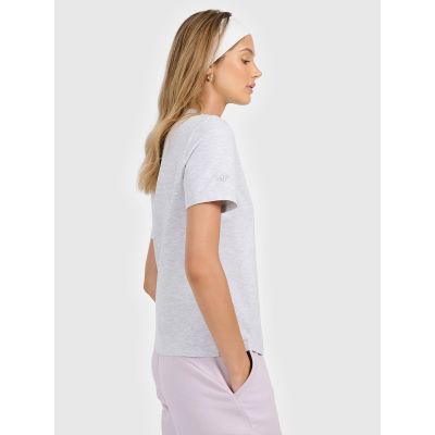 3. Women's regular plain T-shirt 4F 4FRMM00TTSHF3617-27M