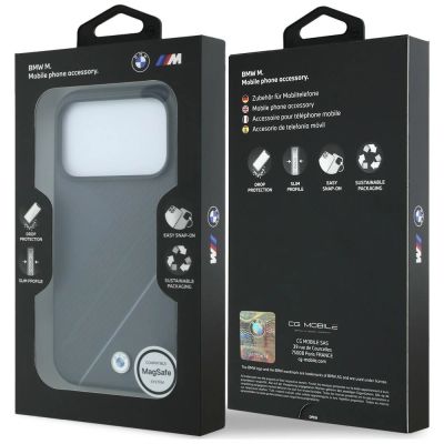 8. BMW M Tire Track with Silver Line MagSafe Case for iPhone 18 Pro Max / 17 Pro Max – graphite