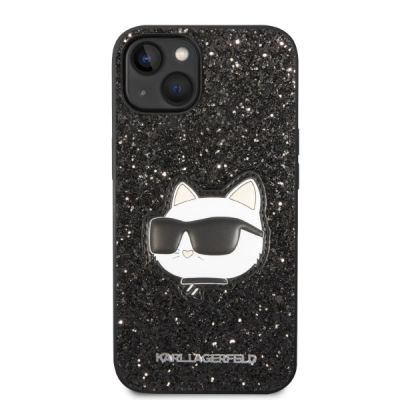 3. Karl Lagerfeld KLHCP14MG2CPK iPhone 14 Plus 6.7" black/black hardcase Glitter Choupette Patch