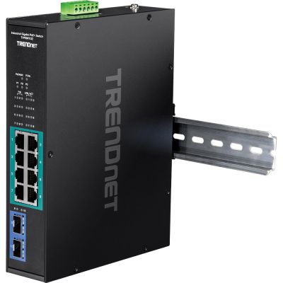6. TRENDnet 10-Port Industrial Switch. Gbit PoE+ DIN Rail Switch -20/+65°C