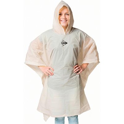 BICYCLE RAIN PONCHO FOR ADULTS 100x130x1CM PE 135GR DUNLOP - WHITE