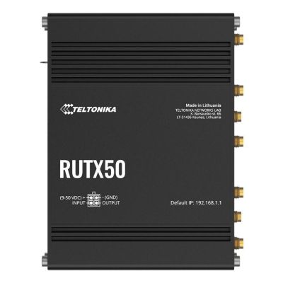 Teltonika RUTX50 Wireless Router Gigabit Ethernet Dual-band (2.4 GHz/5 GHz) 5G Black