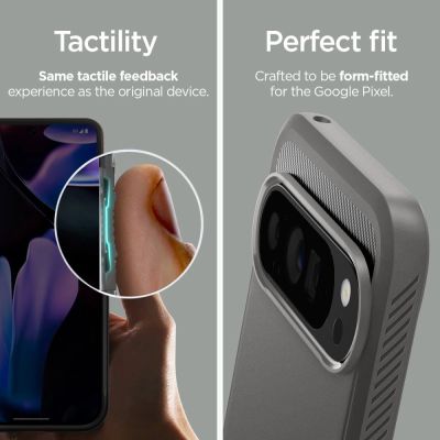 15. Spigen Rugged Armor Case for Google Pixel 9 Pro XL - Gray