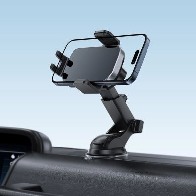 5. Acefast D53 Car Mount with Wireless Charger for Dashboard with Automatic Clamp - Black
