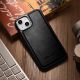 12. iCarer Leather Oil Wax case covered with natural leather for iPhone 14 Plus black (WMI14220719-BK)