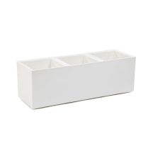 FLOWERPOT PLASTIC KARO 90X30X30CM CREAM