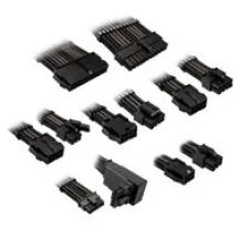 Kolink Core Pro Braided Cable Extension Kit 12V-2x6 Type 2 - Jet Black/Gunmetal Gray