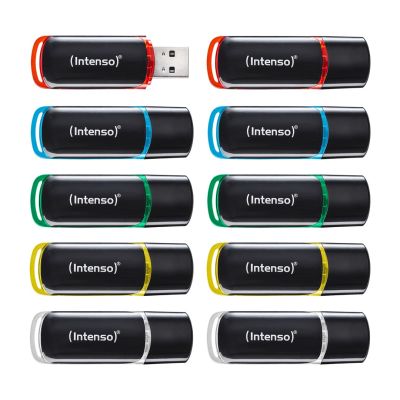 Intenso 3511551 USB Flash Drive 4GB USB Type-A 2.0 Black, Red, Green, Transparent, Yellow, Blue