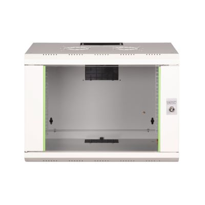14. Digitus Unique 19" 7U wall-mounted network cabinet 600x450, glass door, gray, undivided, assembled, 100kg