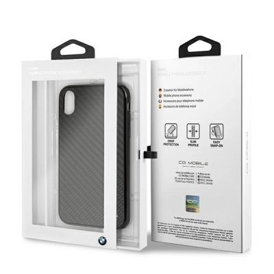 7. BMW Siganture Carbon iPhone Xr Case - Black