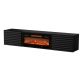 5. TULA TV cabinet 183x35x37 black matt + black fireplace