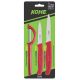 KOHE Knife set with peeler, 3 pcs, mixed colors