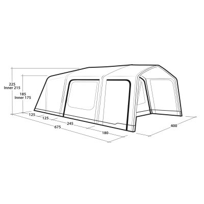 2. Outwell Iowa 6 Air 6-Person Tunnel Tent Gray