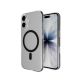 4. Puro Lite Mag TPU+PC Case Compatible with MagSafe for iPhone 17 - Transparent with Black Ring