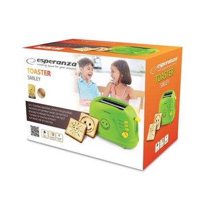 4. Esperanza SMILEY EKT003 toaster (750W; green)