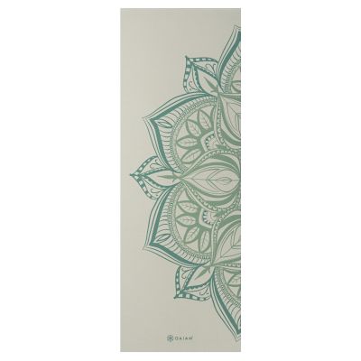 6. Gaiam Vintage Green Point Yoga Mat 5MM 64949