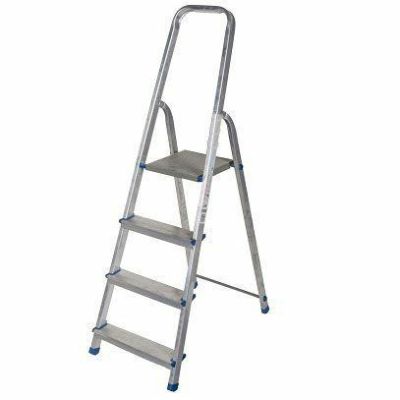 2. AWTOOLS free-standing aluminum ladder, 4 steps, 150 kg