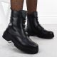 10. Rieker Y3160-00 women's black leather ankle boots