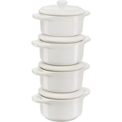Staub Mini Cocotte Round, 4 pcs. - 200 ml, Ivory
