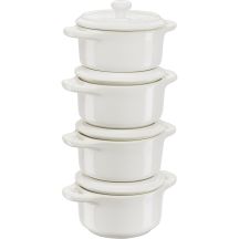 Staub Mini Cocotte Round, 4 pcs. - 200 ml, Ivory
