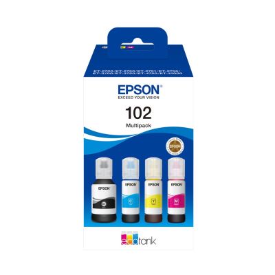 4. Epson 102 EcoTank Inks Cyan Magenta Yellow 127 ml 70 ml Inkjet
