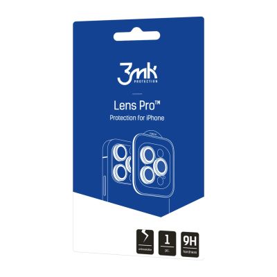 8. 3mk Lens Protection Pro Black Tempered Glass for iPhone 18 Pro / 18 Pro Max - Light Blue