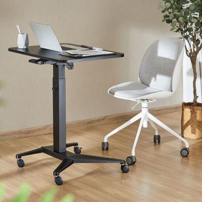 7. MACLEAN MOBILE DESK LAPTOP TABLE BLACK MC-453B