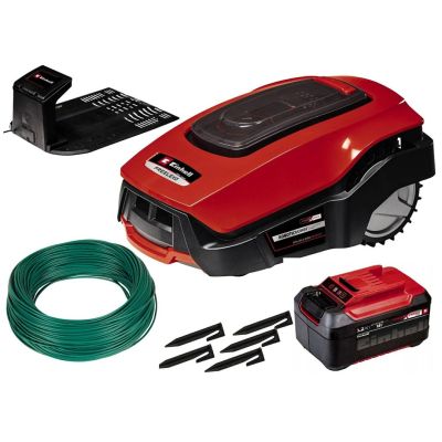 6. Einhell FREELEXO 1200 LCD BT Robot Lawnmower Battery Red